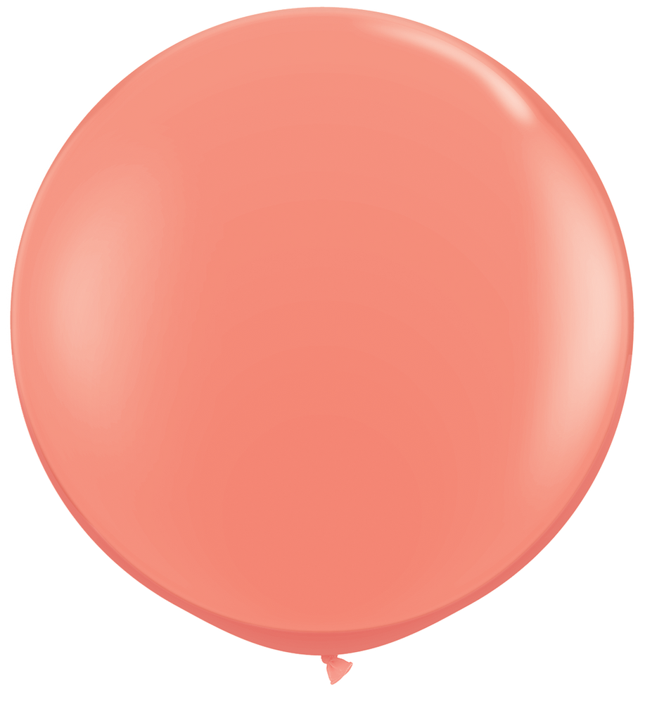 Riesenballon 90cm Latex Naturlatex abbaubar Koralle orange für Hochzeit, Party, Kindergeburtstag mit Helium oder Luft zu befüllen
