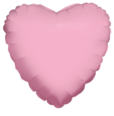 Das ist ein Herz Folienballon, 45cm in der Farbe Rosa, für Babyshower oder Valentinstag