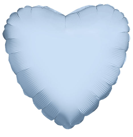 Das ist ein Herz Folienballon in der Farbe Hellblau für Babyshower oder Geburtstag eines Babies, kann mit Luft oder Helium gefüllt werden
