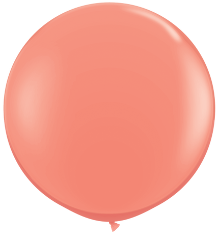 Riesenballon 90cm Latex Naturlatex abbaubar Koralle orange für Hochzeit, Party, Kindergeburtstag mit Helium oder Luft zu befüllen