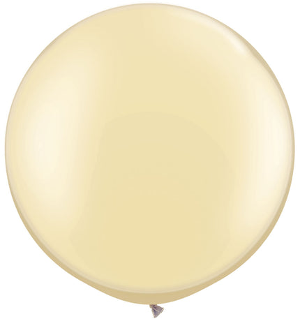 Riesenballon 90cm Latex Naturlatex abbaubar in ivory Perlmutt Elfenbein beige für Hochzeit, Party, Kindergeburtstag mit Helium oder Luft zu befüllen