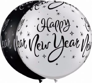 XL Happy New Year Latex Ballon