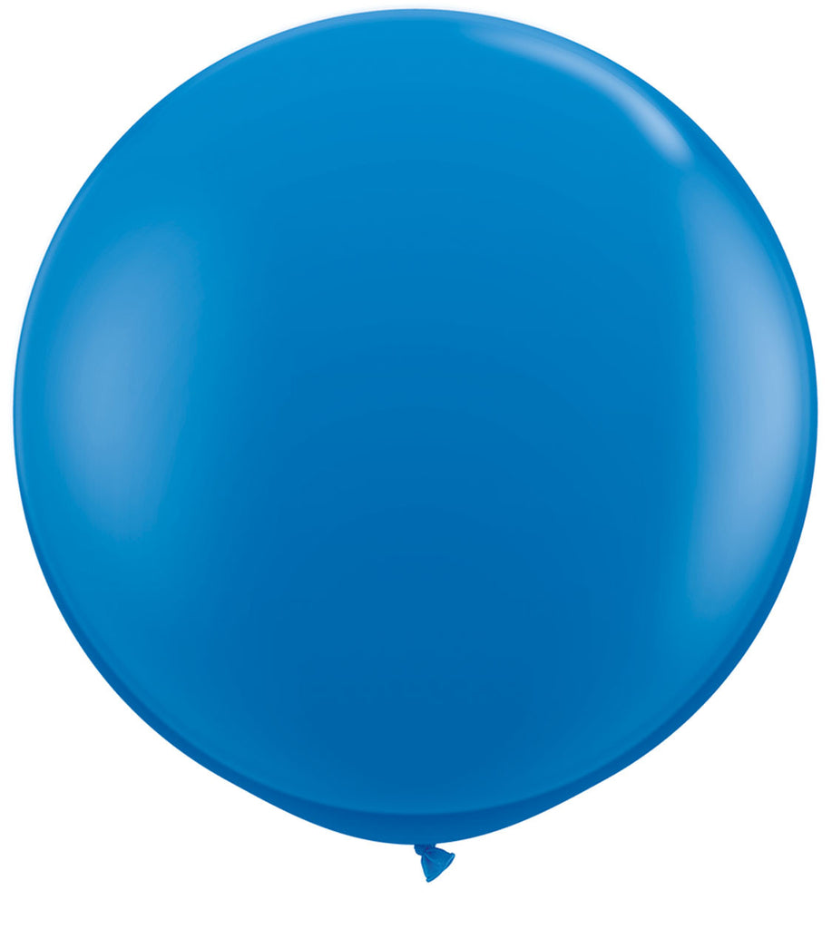 Riesenballon 90cm Latex blau für party, Hochzeit, Babyshower mit Helium oder Luft befüllt