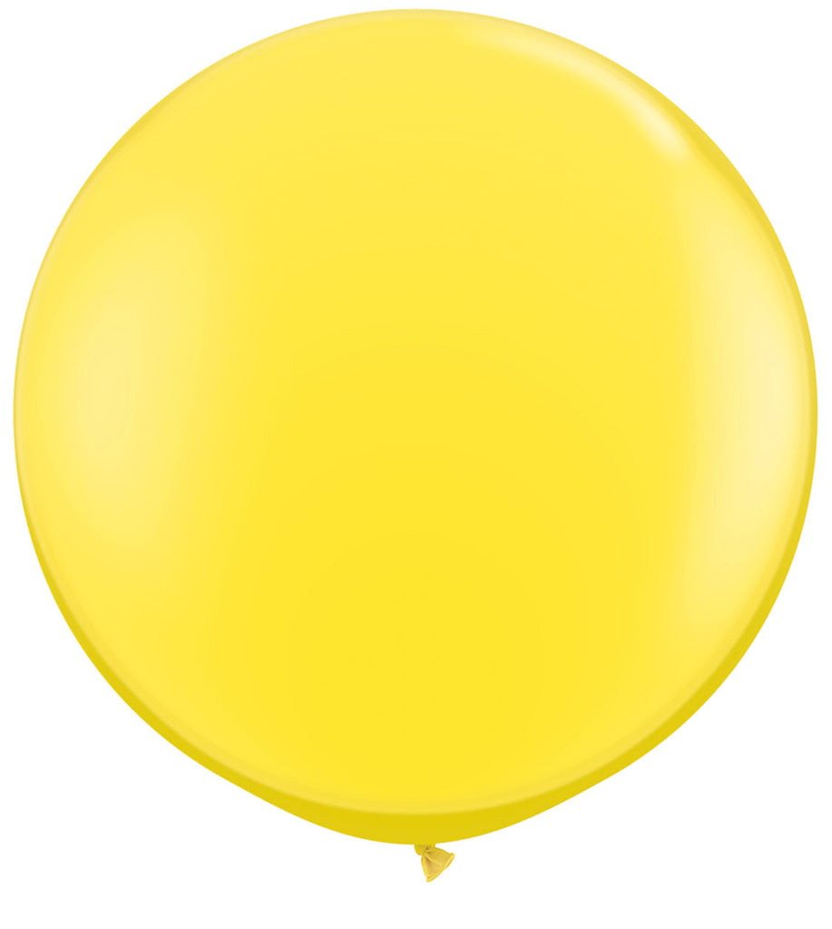 Riesenballon 90cm Latex Naturlatex abbaubar in gelb für Hochzeit, Party, Kindergeburtstag mit Helium oder Luft zu befüllen