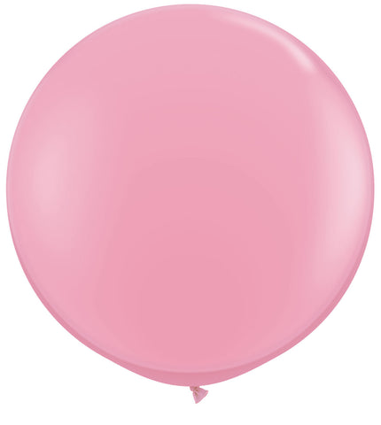 Riesenballon 90cm Latex Naturlatex abbaubar in rosa pink Mädchen  für Hochzeit, babyshower Party, Kindergeburtstag mit Helium oder Luft zu befüllen