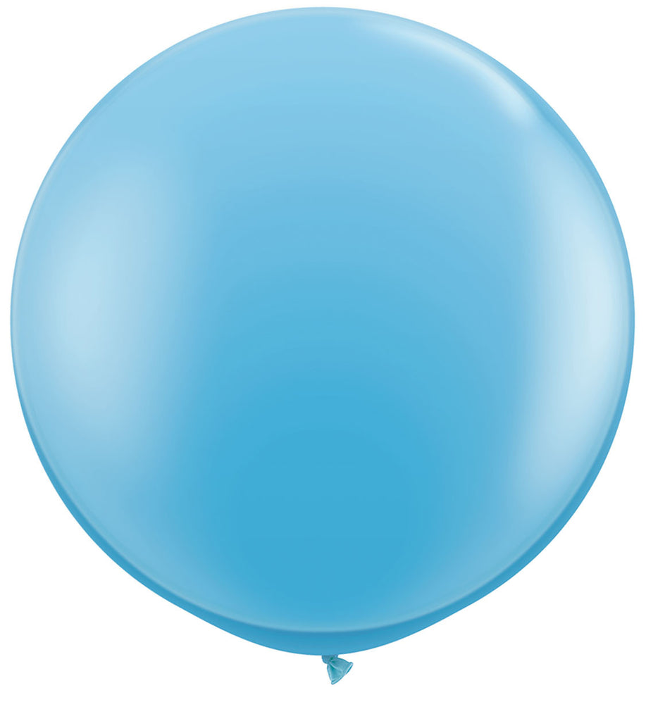 Riesenballon 90cm Latex Naturlatex abbaubar in hellblau babyblau für Hochzeit, babyshower Party, Kindergeburtstag mit Helium oder Luft zu befüllen