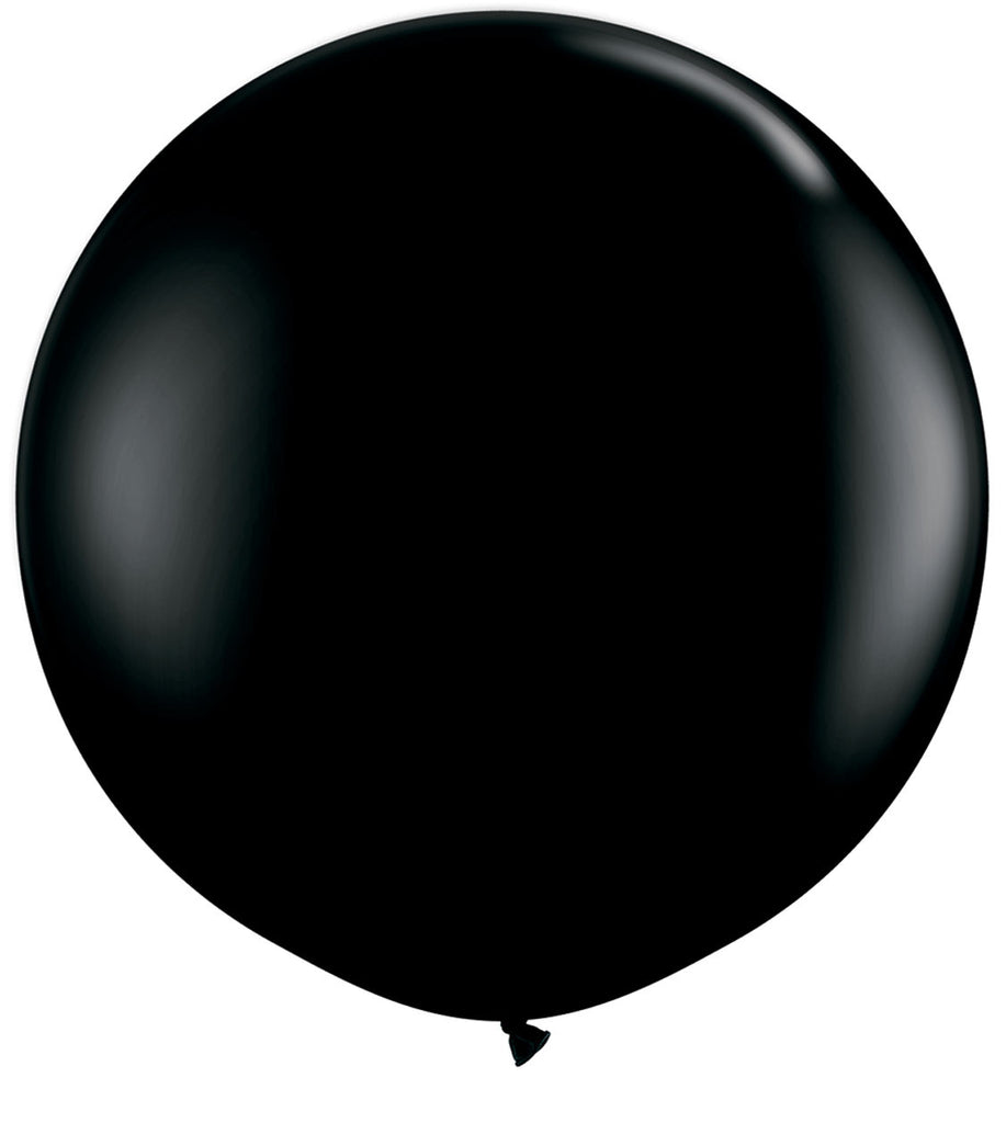 Ballon XL Riesenballon 90cm Latex Naturlatex abbaubar in schwarz für Party, Silvester  mit Helium oder Luft zu befüllen