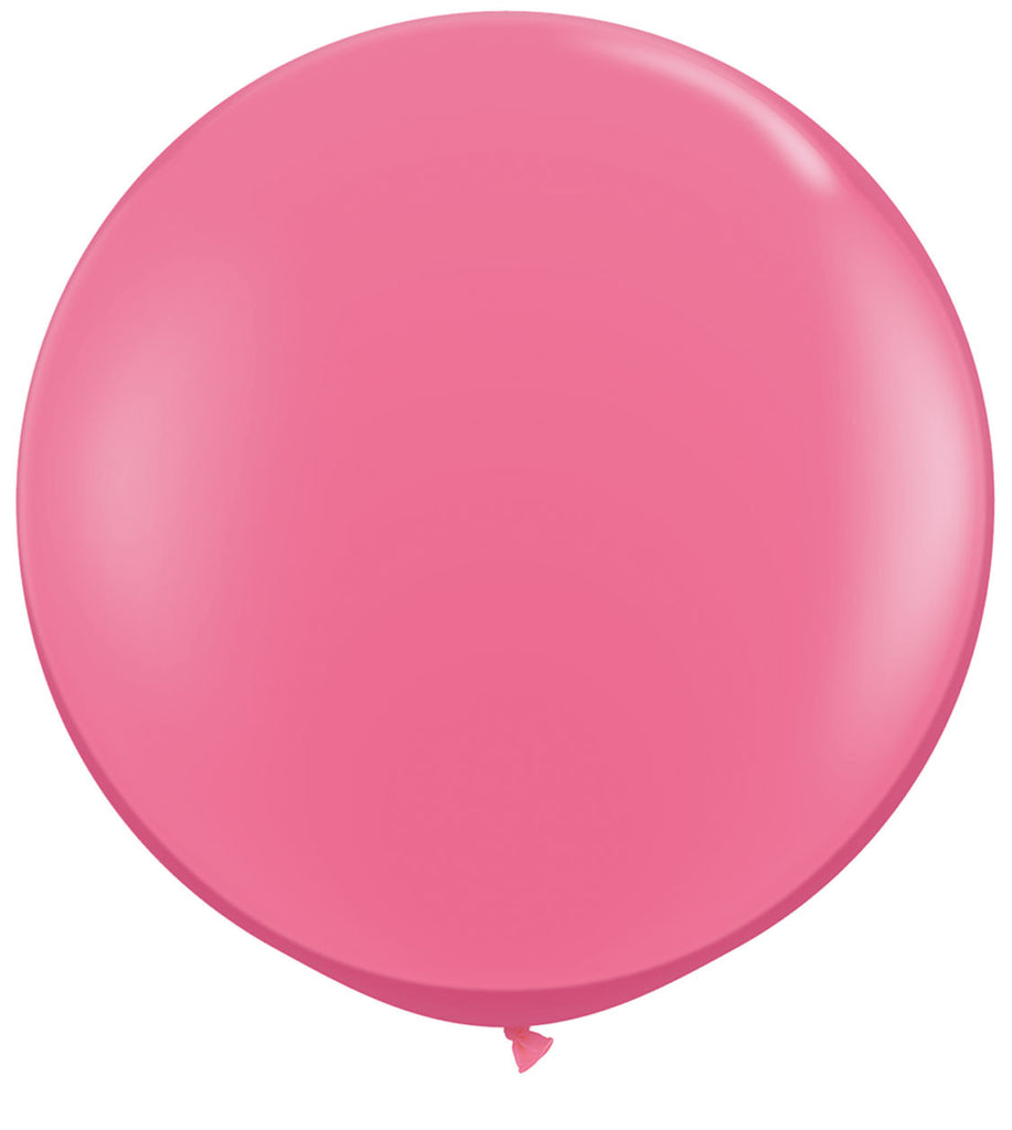 Riesenballon 90cm Latex Naturlatex abbaubar in Pink rosa für Hochzeit, Party, Babyshower Kindergeburtstag mit Helium oder Luft zu befüllen
