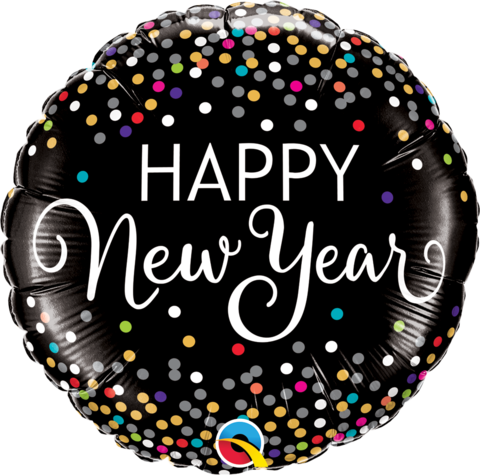 Happy New Year  Confetti Folienballon