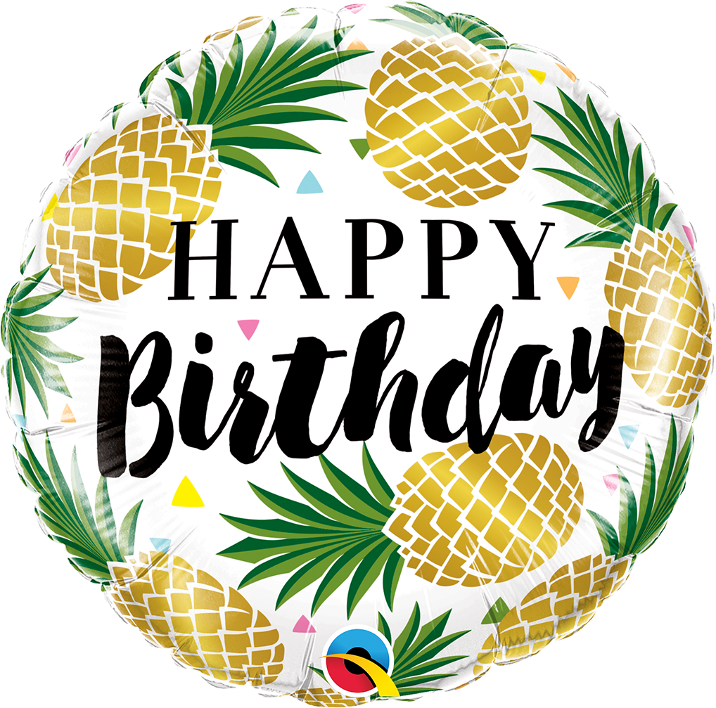 Ananas Happy Birthday Folienballon