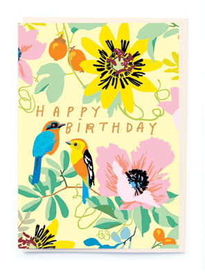 Grusskarte Happy Birthday Birds