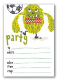 Einladung im Postkartenformat für deine Fussball Party. Sind im Fussball Party Pack enthalten. 